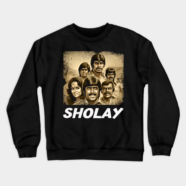 Sholays Epic Train Robbery Scene Crewneck Sweatshirt by ElinvanWijland birds